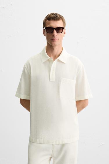 JACQUARD KOADRODUN POLO ALKANDORA - Zuri hautsia, Zara-rena
