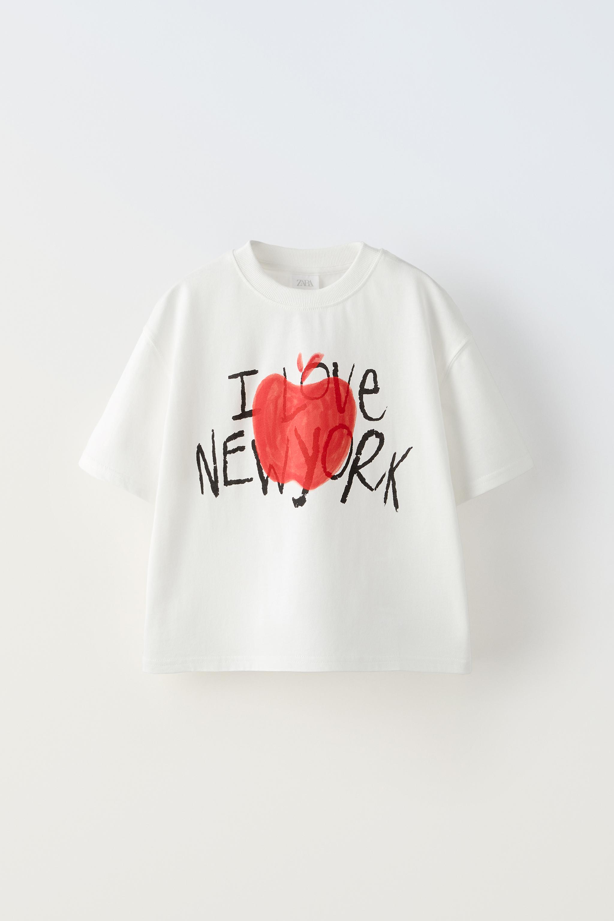 NEW YORK APPLE Tシャツ - ホワイト | ZARA Japan / 日本