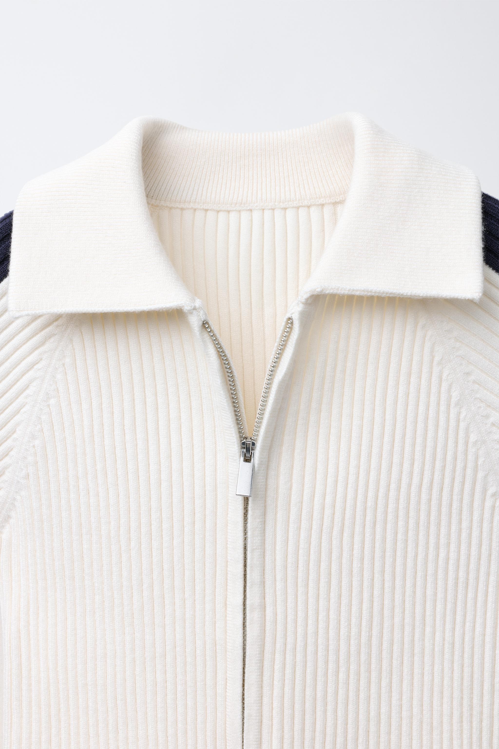 ZIP CARDIGAN - Ecru | ZARA United States