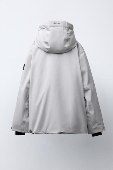 WATER-RESISTANT AND WINDPROOF KANGAROO JACKET RECCO® SYSTEM SKI COLLECTION - Light grey by Zara - Image 3