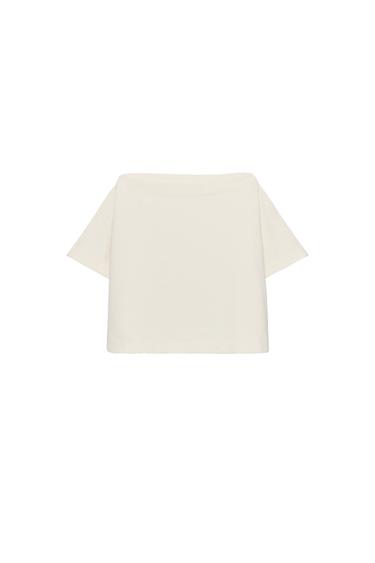 TOP CROP EFECTO CAPA - Crudo de Zara