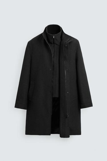 MANTEAU COL AMOVIBLE - Gris de Zara - Image 9