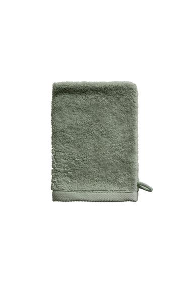 Zara COTTON TERRY BATH MITT - Khaki