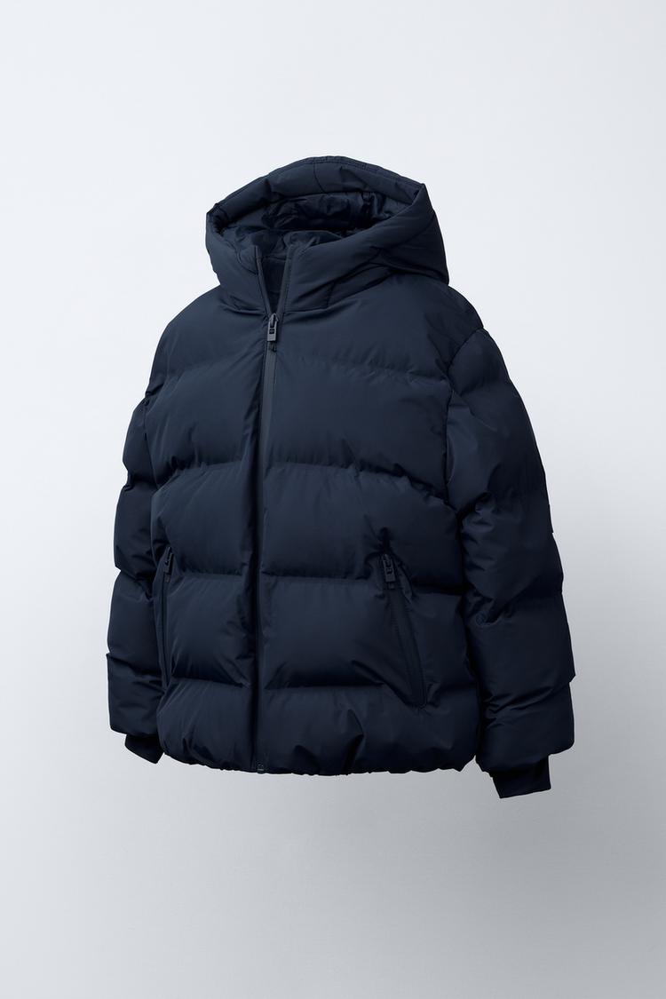 WATER-REPELLENT LABEL PUFFER COAT