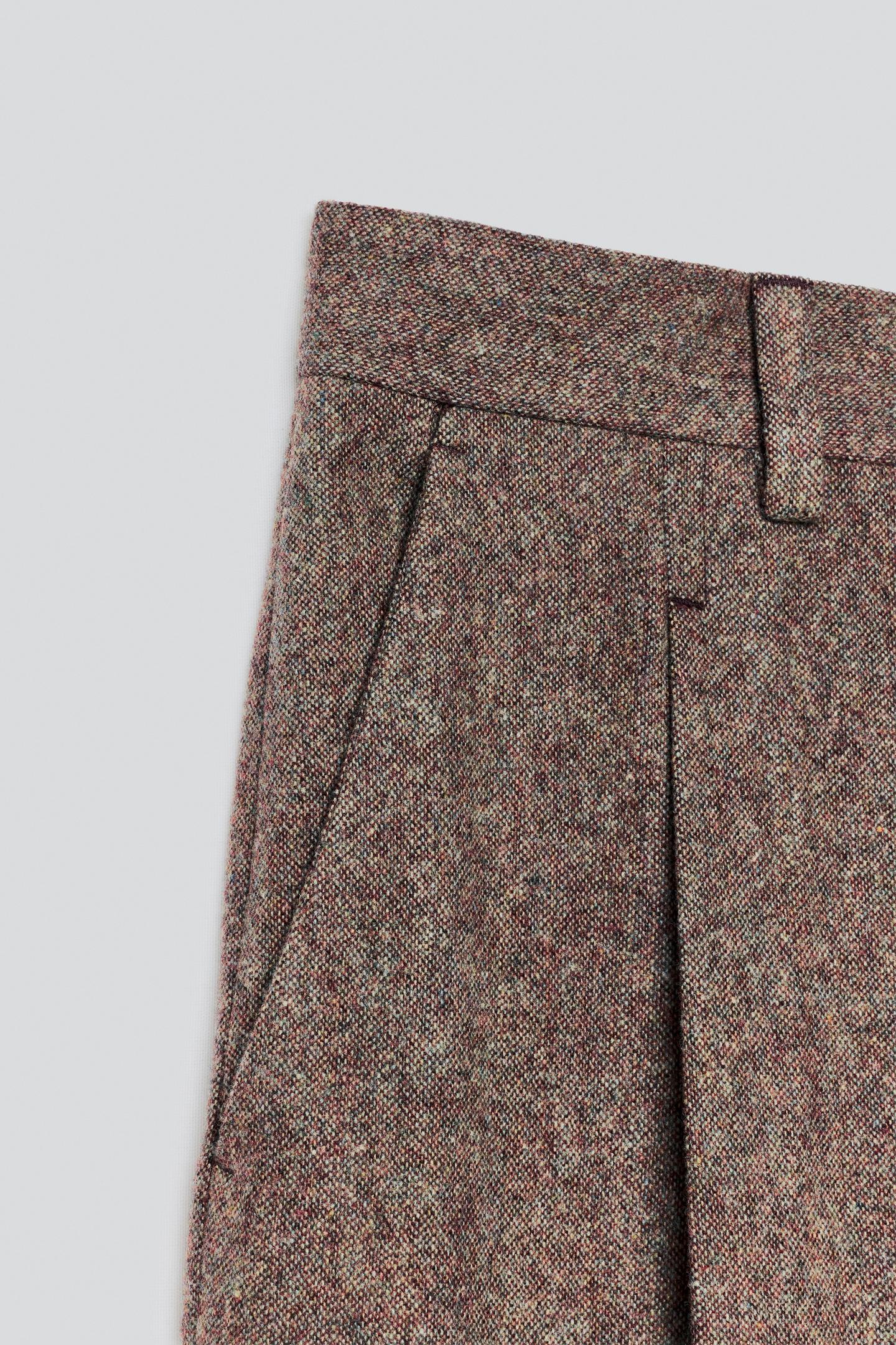 Мужские брюки Zara 100% Wool Suit, цвет: Бордовый — фото 3