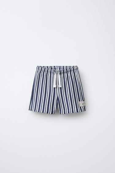 BERMUDA RAYAS ETIQUETA - Crudo / Marino de Zara - Imagen 0