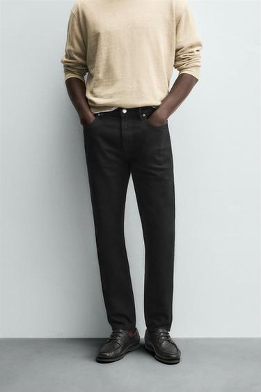 BASIC SLIM FIT JEANS - Black by Zara - Image 1