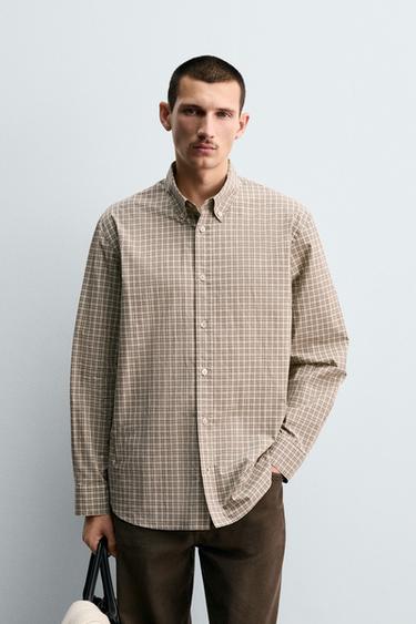 CAMISA REGULAR FIT CUADROS - Arena de Zara