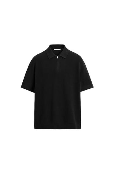 PEARL KNIT POLO SHIRT WITH ZIP