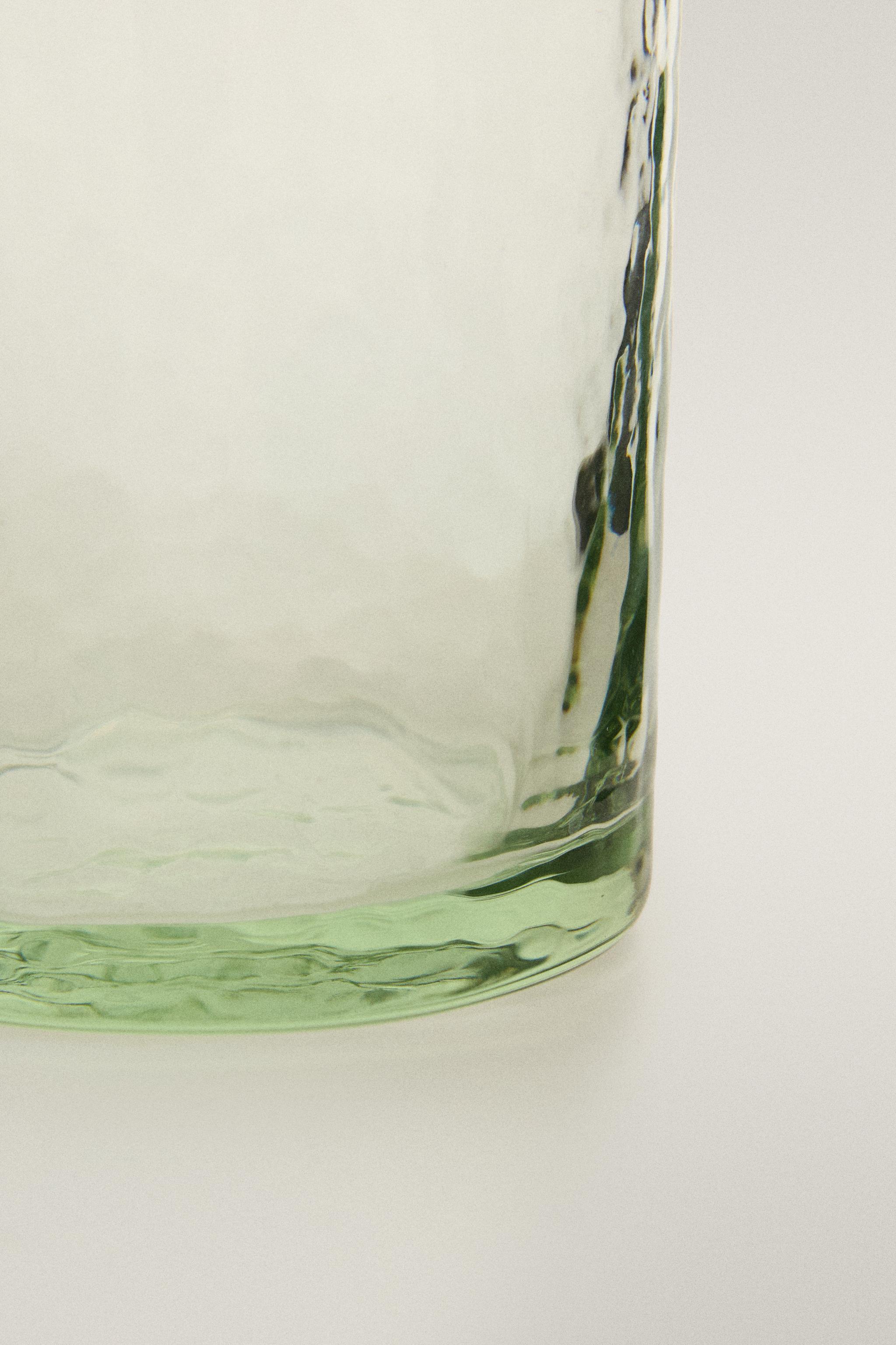 HAMMERED EFFECT GLASS SOFT DRINK TUMBLER