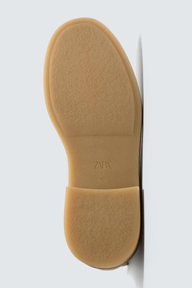 LEATHER CHELSEA BOOTS - Ecru White by Zara - Image 6