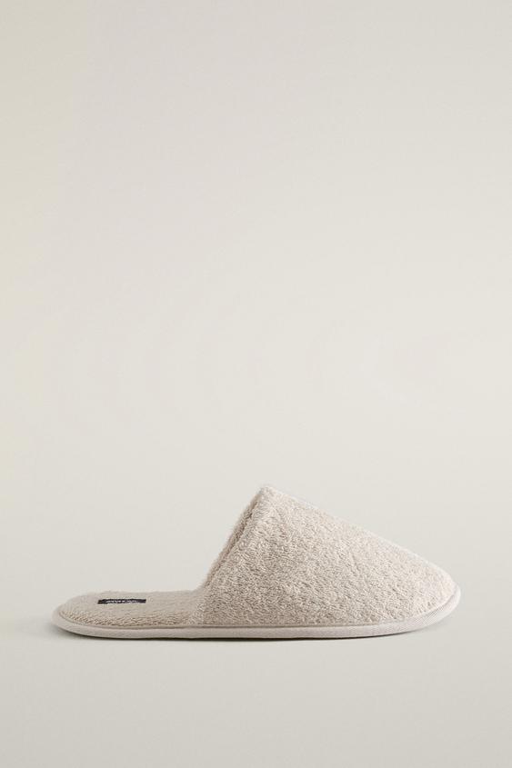 BATHROOM TOWEL SLIPPERS - Sand Brown by Zara - Image 0