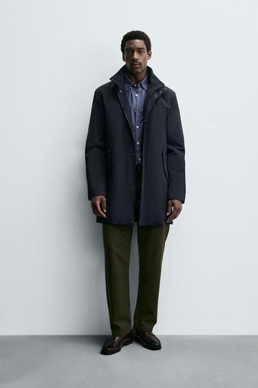 PARKA TECHNIQUE AMOVIBLE WATER REPELLENT - Bleu marine de Zara
