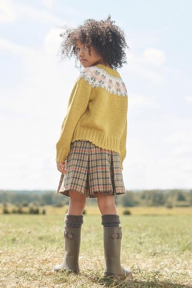 LIMITED EDITION GRECA PRINT JUMPER WITH WOOL - Lime by Zara - Image 2