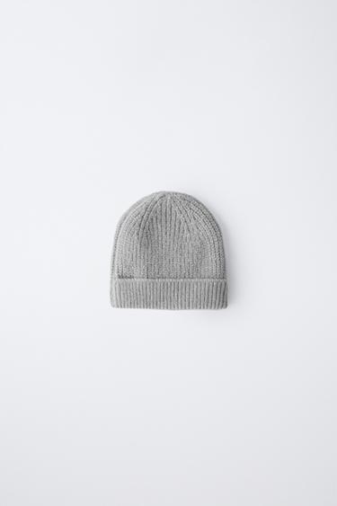 BASIC KNITTED BEANIE - Light grey by Zara