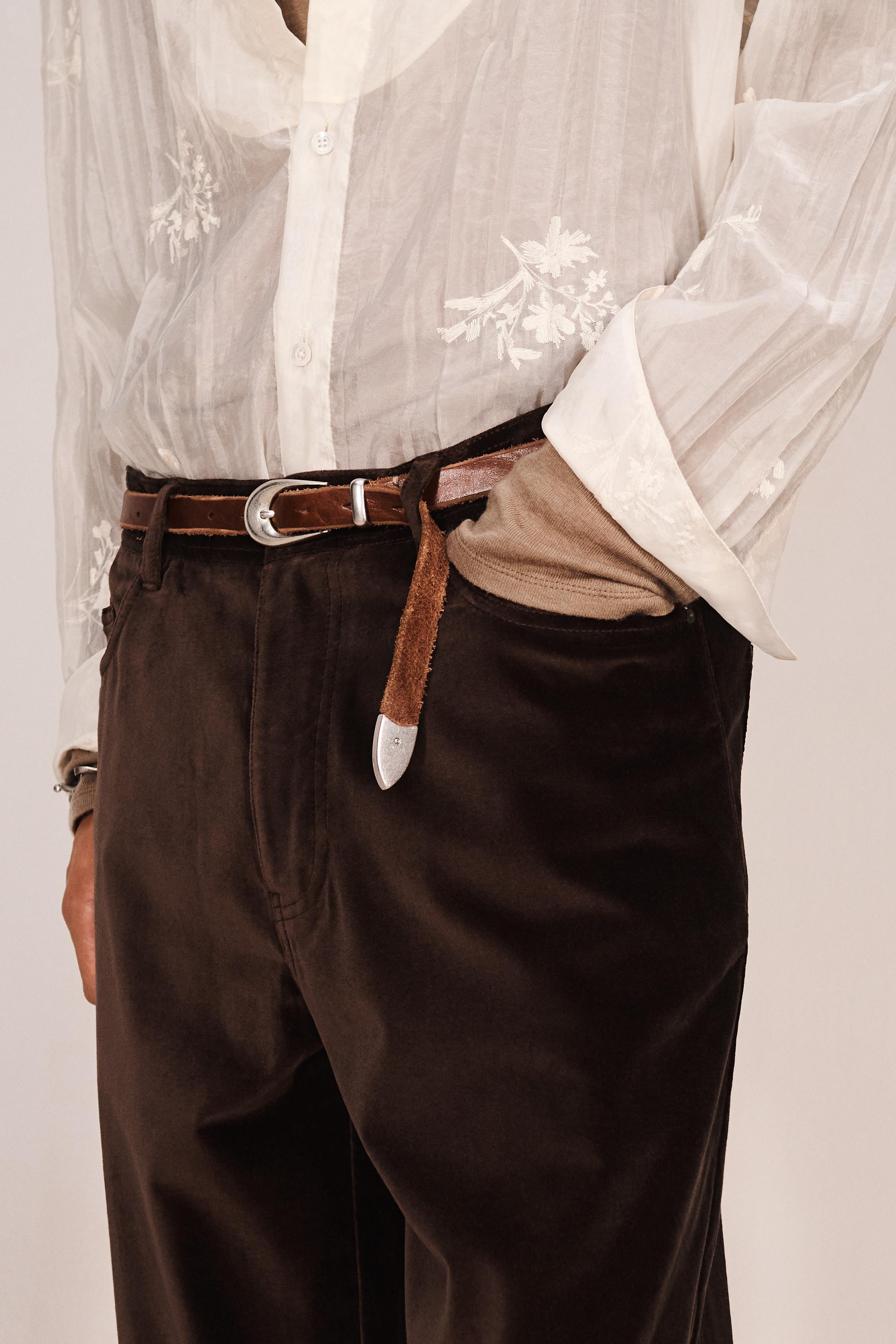 PANTALON COUPE DROITE DÉCONTRACTÉE VELOURS