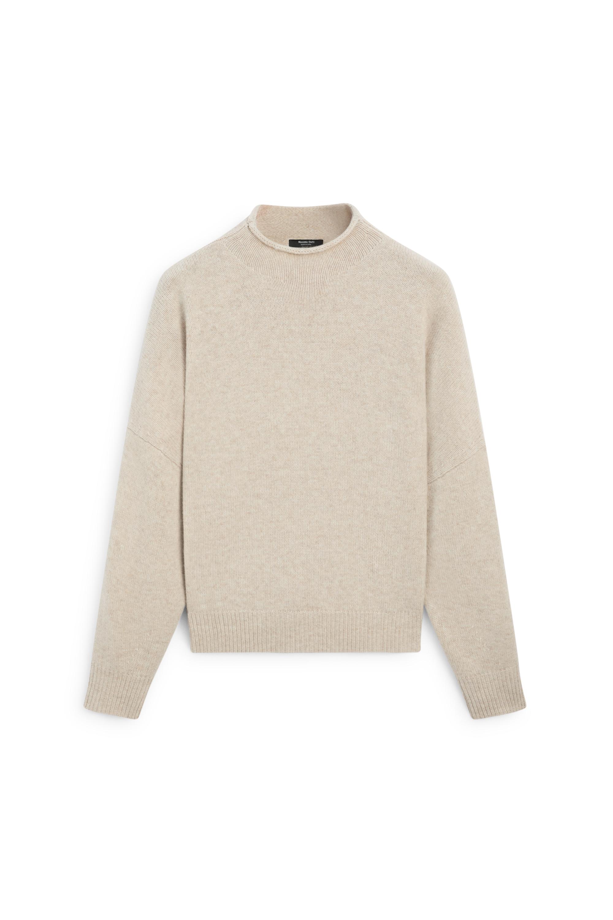 100% wool oversize knit sweater - Stone | ZARA Canada