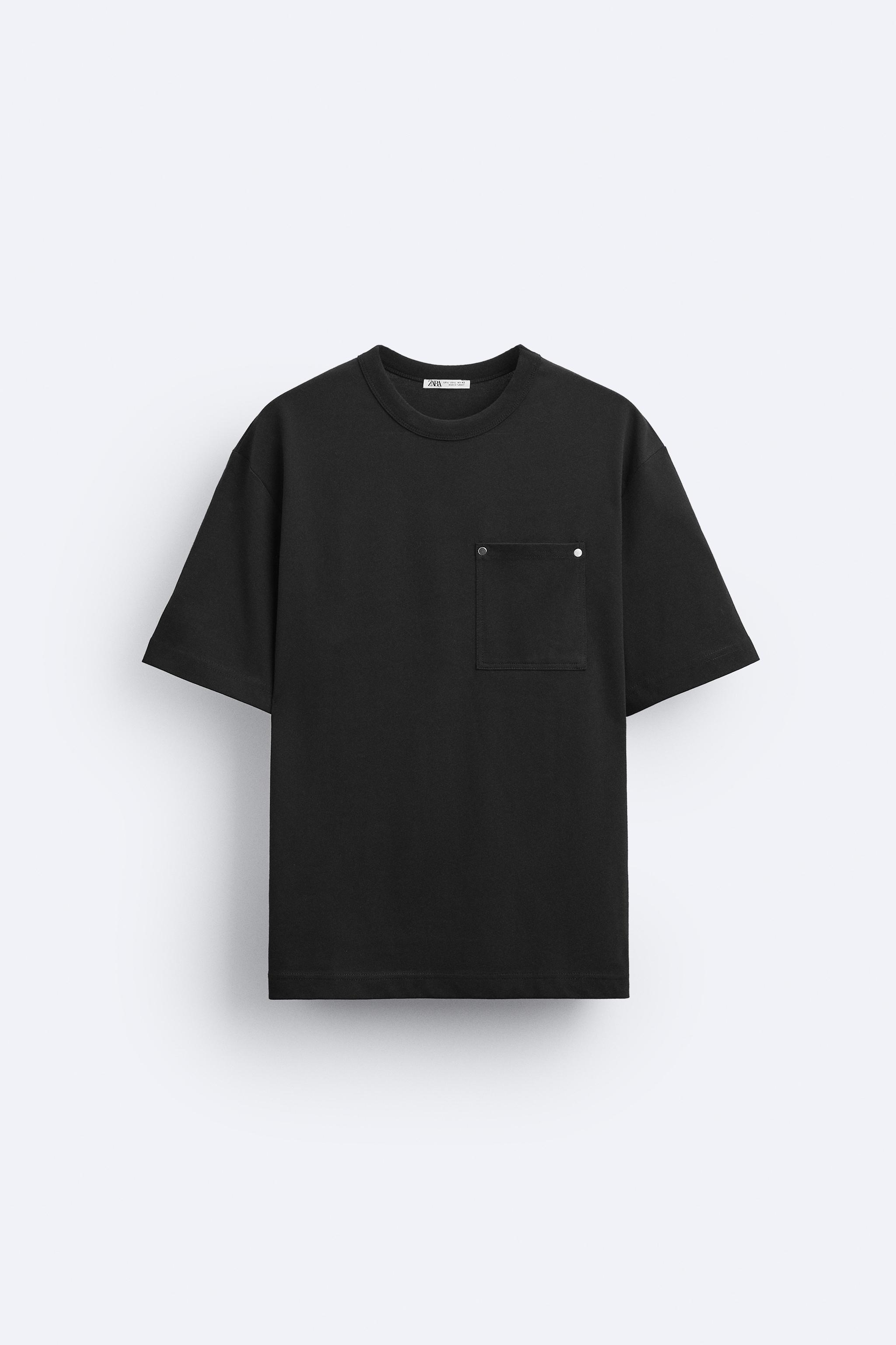 スタッズポケット付きシャツ - ブラック | ZARA Japan / 日本
