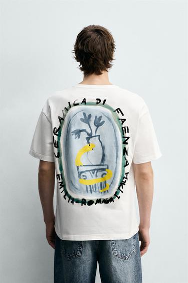 CERAMIC PRINT T-SHIRT - White by Zara