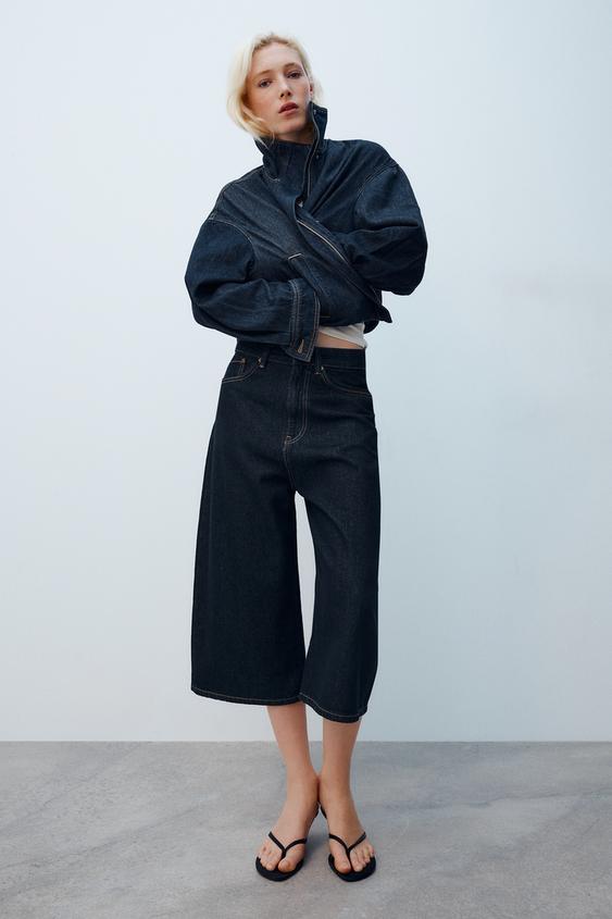 CAZADORA CUELLO ALTO - Índigo oscuro de Zara - Imagen 0