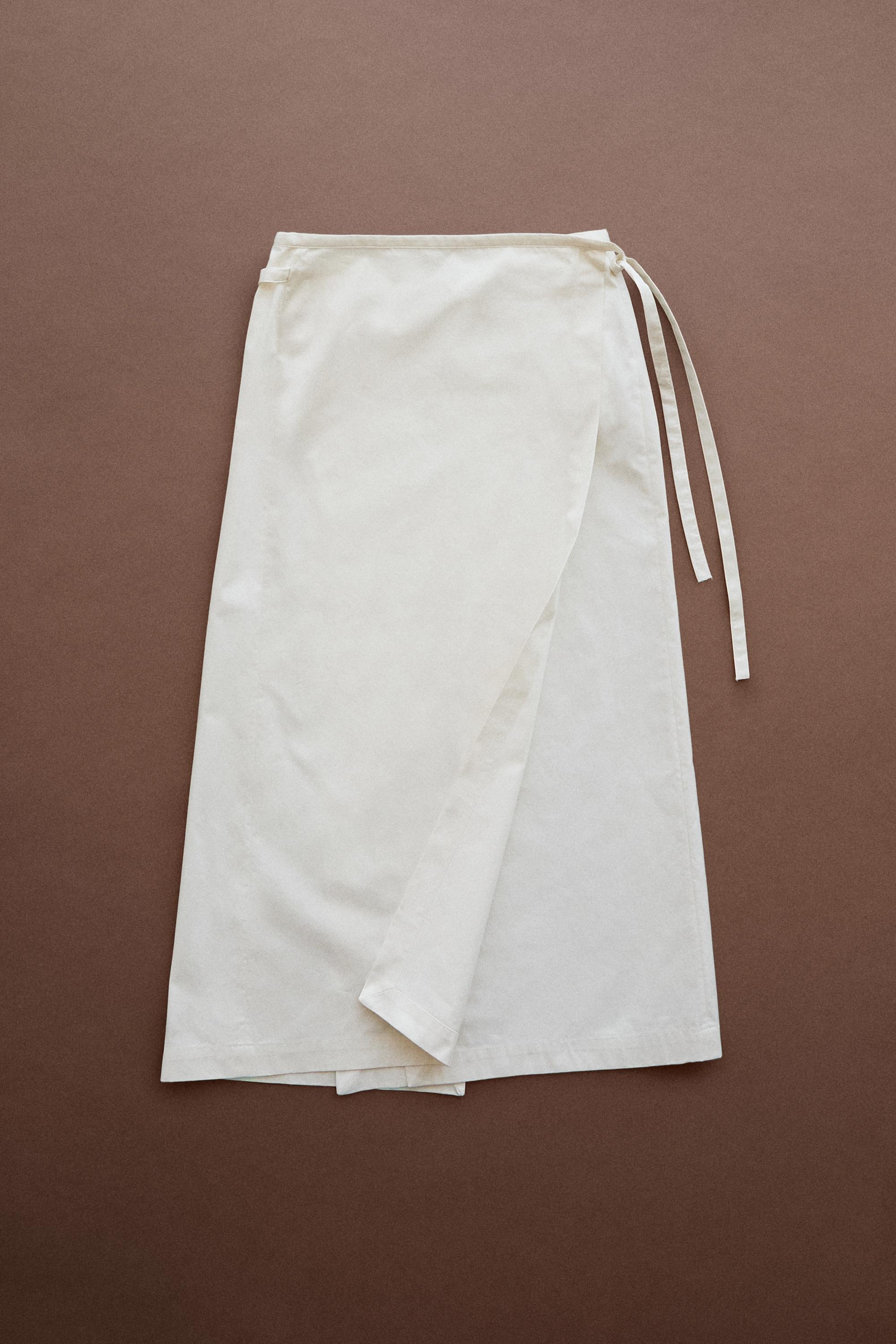 Wrap midi skirt - STUDIO — Ecru