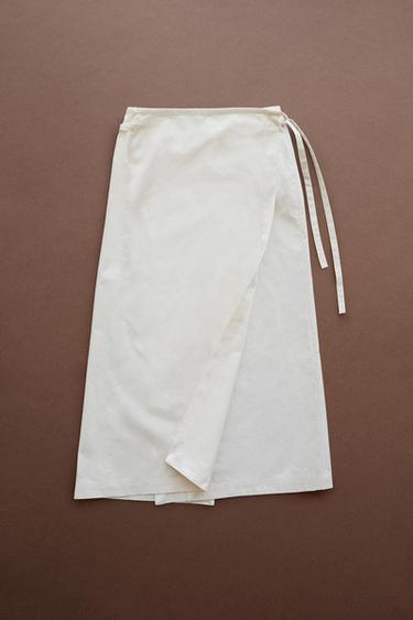 Wrap midi skirt - STUDIO — Ecru 1