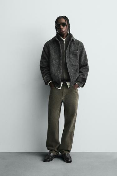 FAUX FUR OVERSHIRT - Grey by Zara