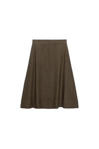 KETEN KARIŞIMLI MİDİ ETEK ZW COLLECTION