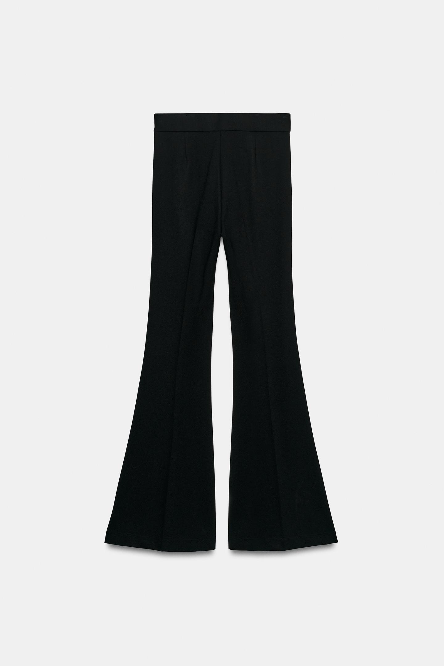Женские леггинсы Zara Flare Buckle, цвет: Чёрный — фото 8