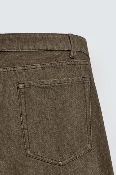STRAIGHT-LEG JEANS - Light brown by Zara - Image 8