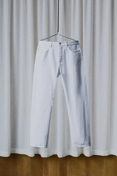 Zara AARON LEVINE X ZARA STRAIGHT FIT JEANS - White