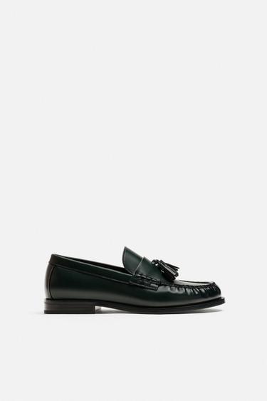 DRESS LOAFERS WITH TASSELS - Green by Zara - Image 0