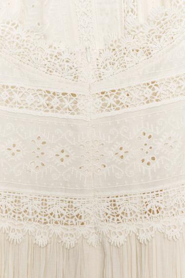 ZW COLLECTION LACE MIDI DRESS - Ecru by Zara - Image 6