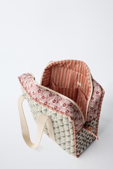 FLORAL CHANGING BAG - Ecru White by Zara - Image 3