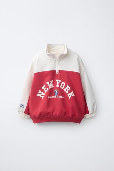 VARSITY PRINT SWEATSHIRT - Red by Zara - Image 0