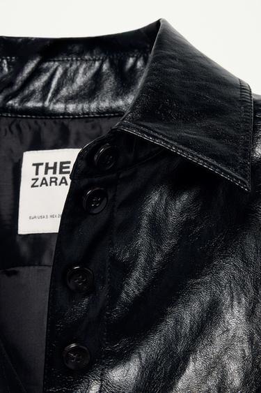 FAUX LEATHER PEPLUM JACKET - THE ITEM ZARA WOMAN - Black by Zara - Image 7