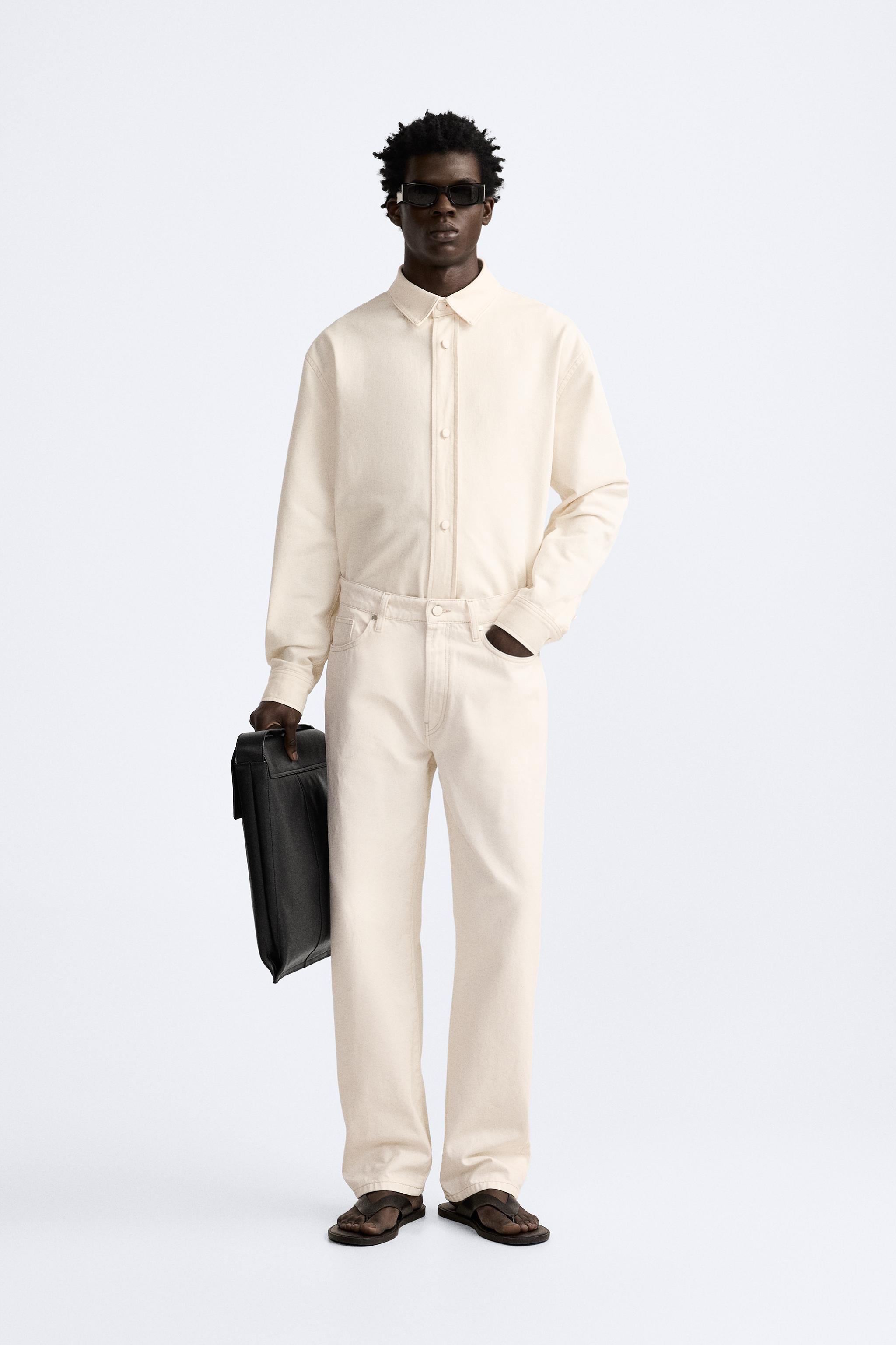 White trousers mens store zara