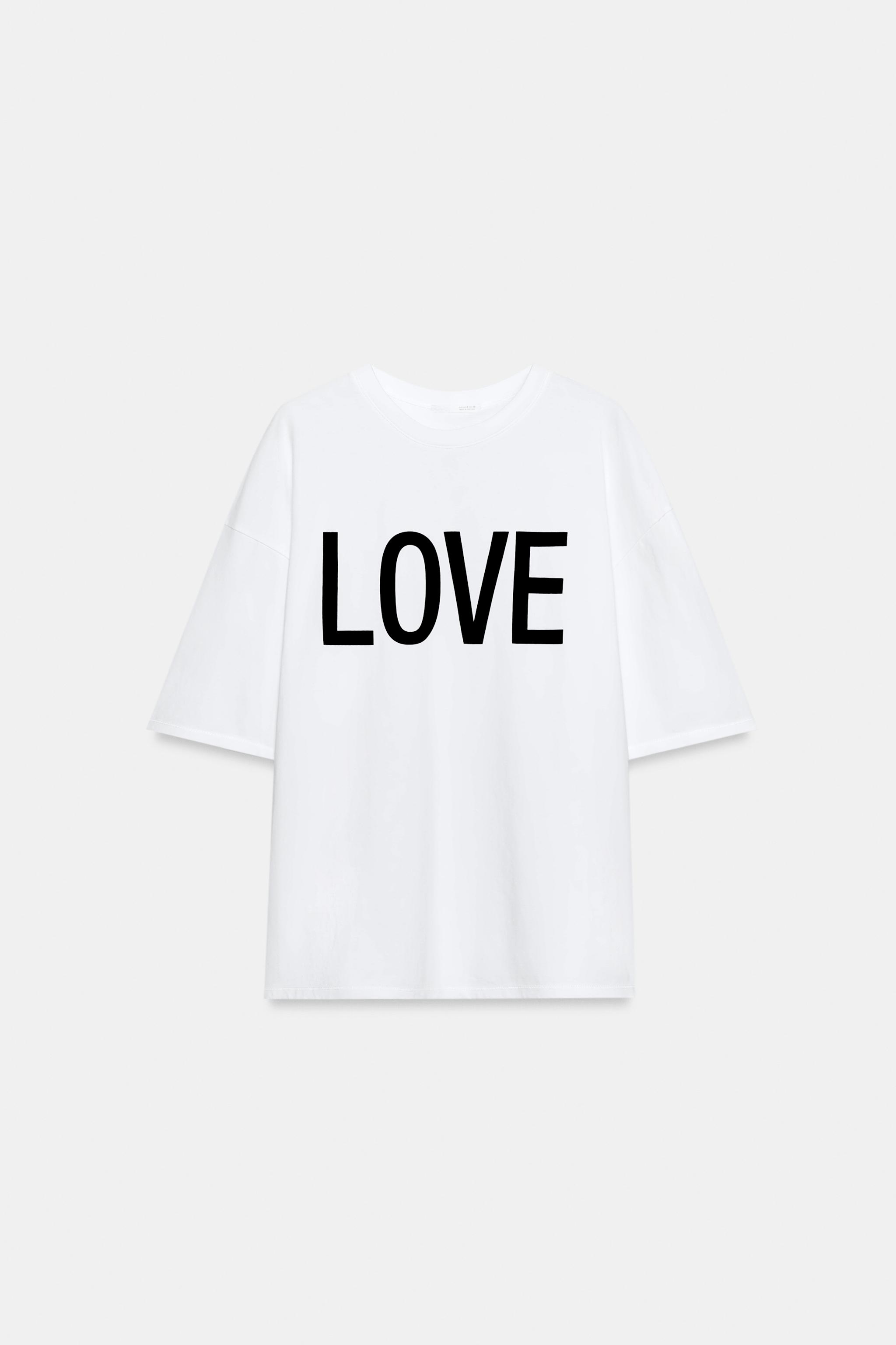 Zara YAZILI OVERSIZE T-SHIRT görsel 7