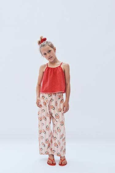 2-14 YEARS / GINGHAM SCALLOP TOP LIMITED EDITION - Red / Orange by Zara