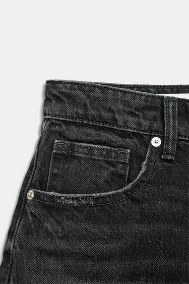 SHORT EN DENIM TRF CURVED TAILLE HAUTE - Noir de Zara - Image 6