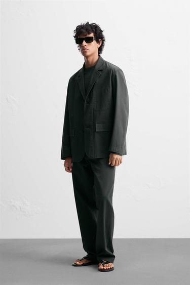 RELAXED FIT COTTON SUIT - Red by Zara