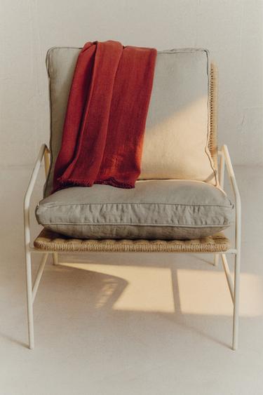 COUSSIN DE CHAISE EN LIN - Vert de Zara - Image 5