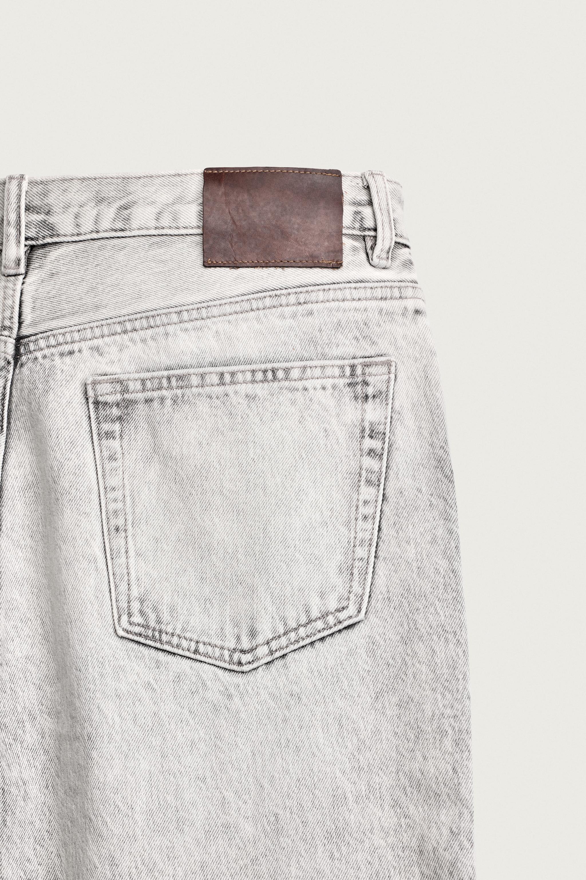 Мужские джинсы Zara ACID WASH STRAIGHT FIT JEANS — фото 8