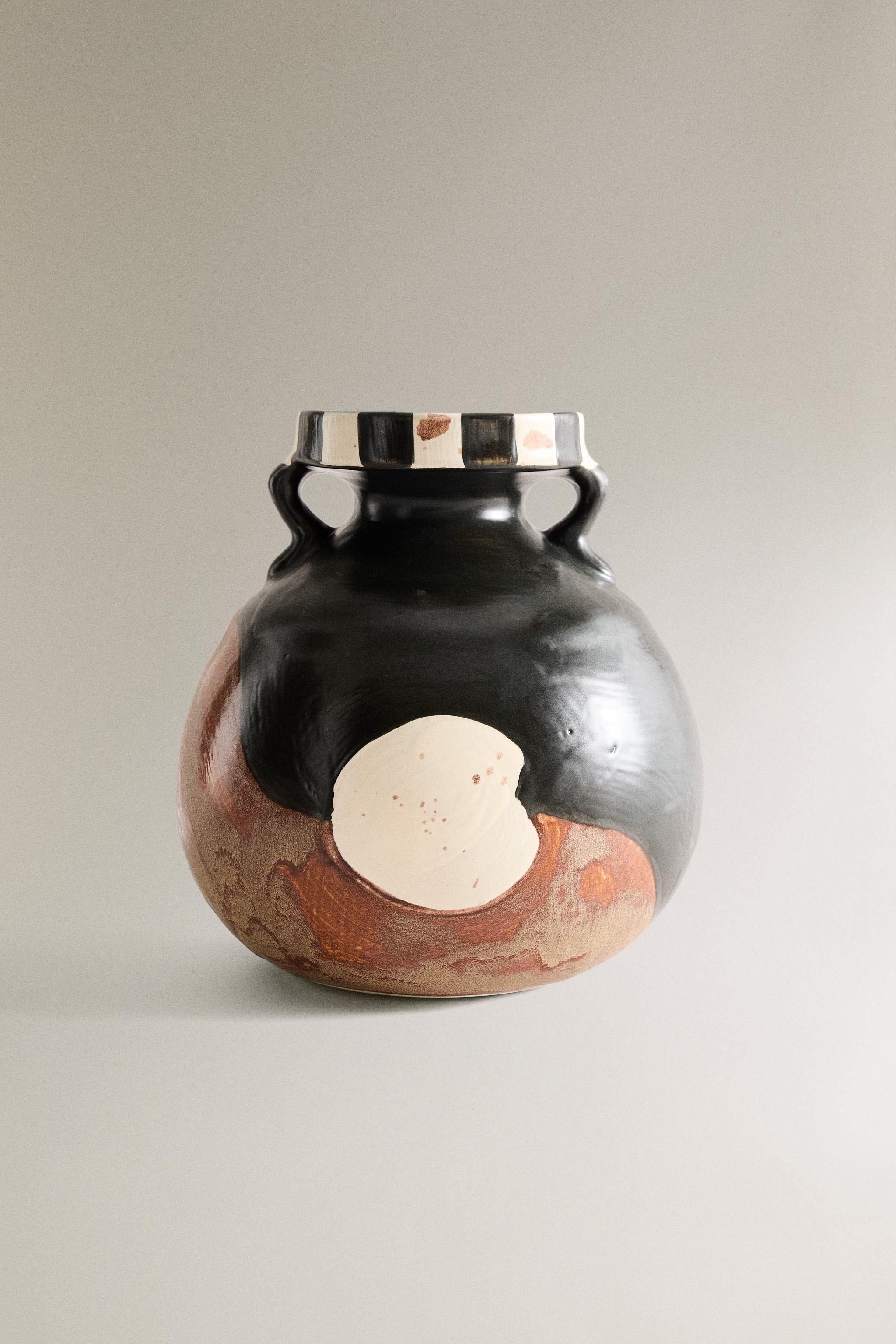 VASE GRÈS PEINT