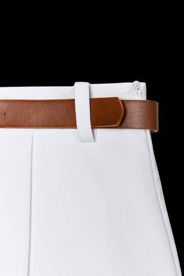 BELTED WRAP SKORT - Oyster-white by Zara