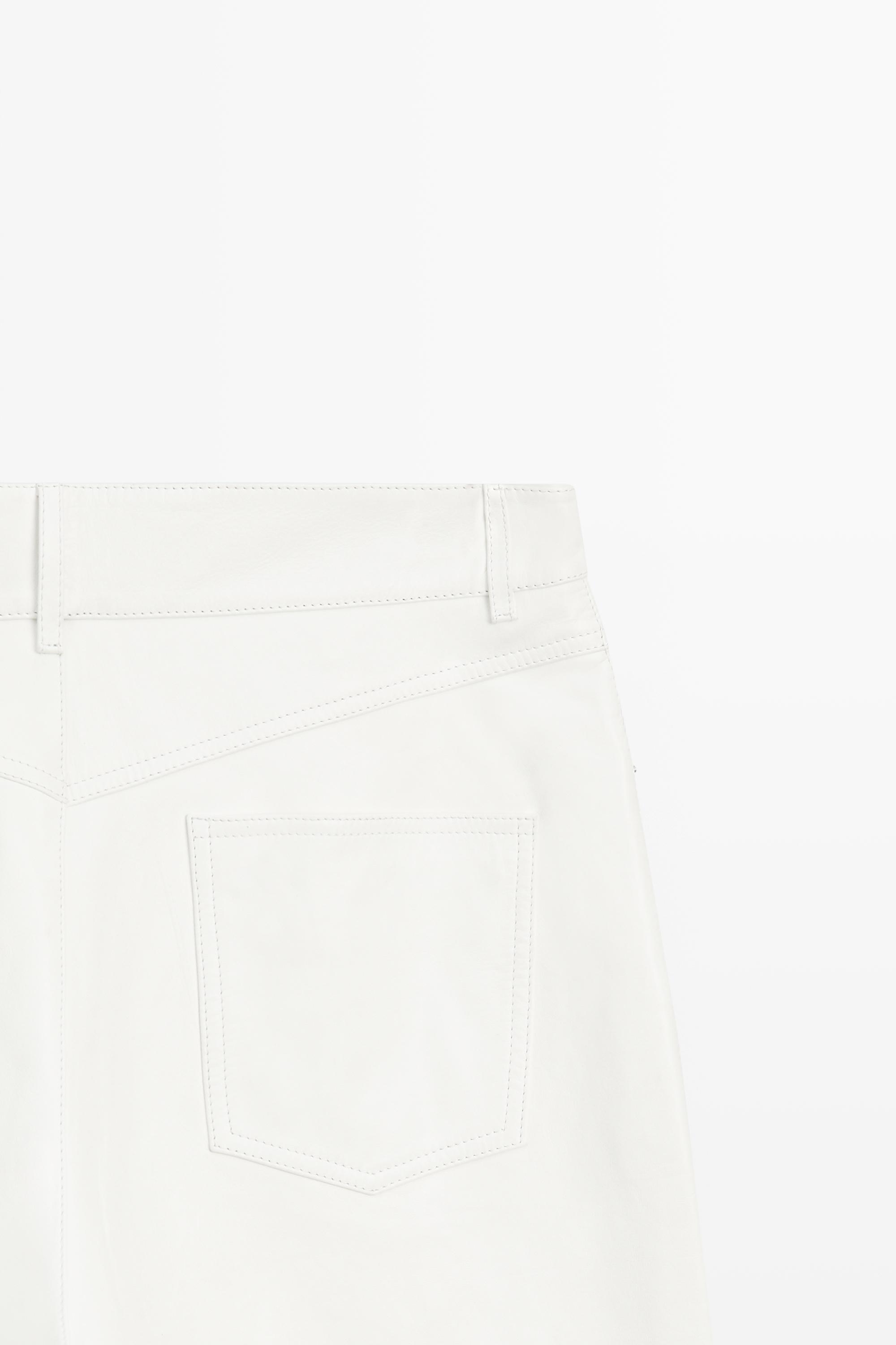 Straight-leg leather pants