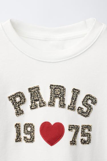 SLOGAN PATCH T-SHIRT - White by Zara - Image 2