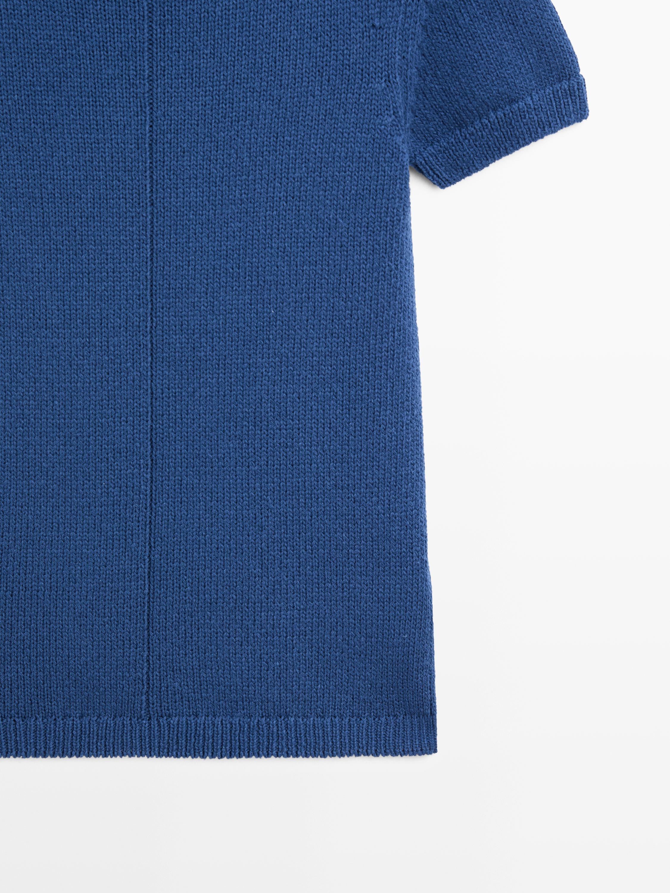 Pull à manches courtes en maille de coton