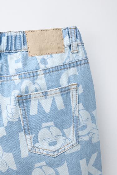 SHORT EN DENIM DAMIER MICKEY MOUSE © DISNEY - Bleu clair de Zara - Image 3