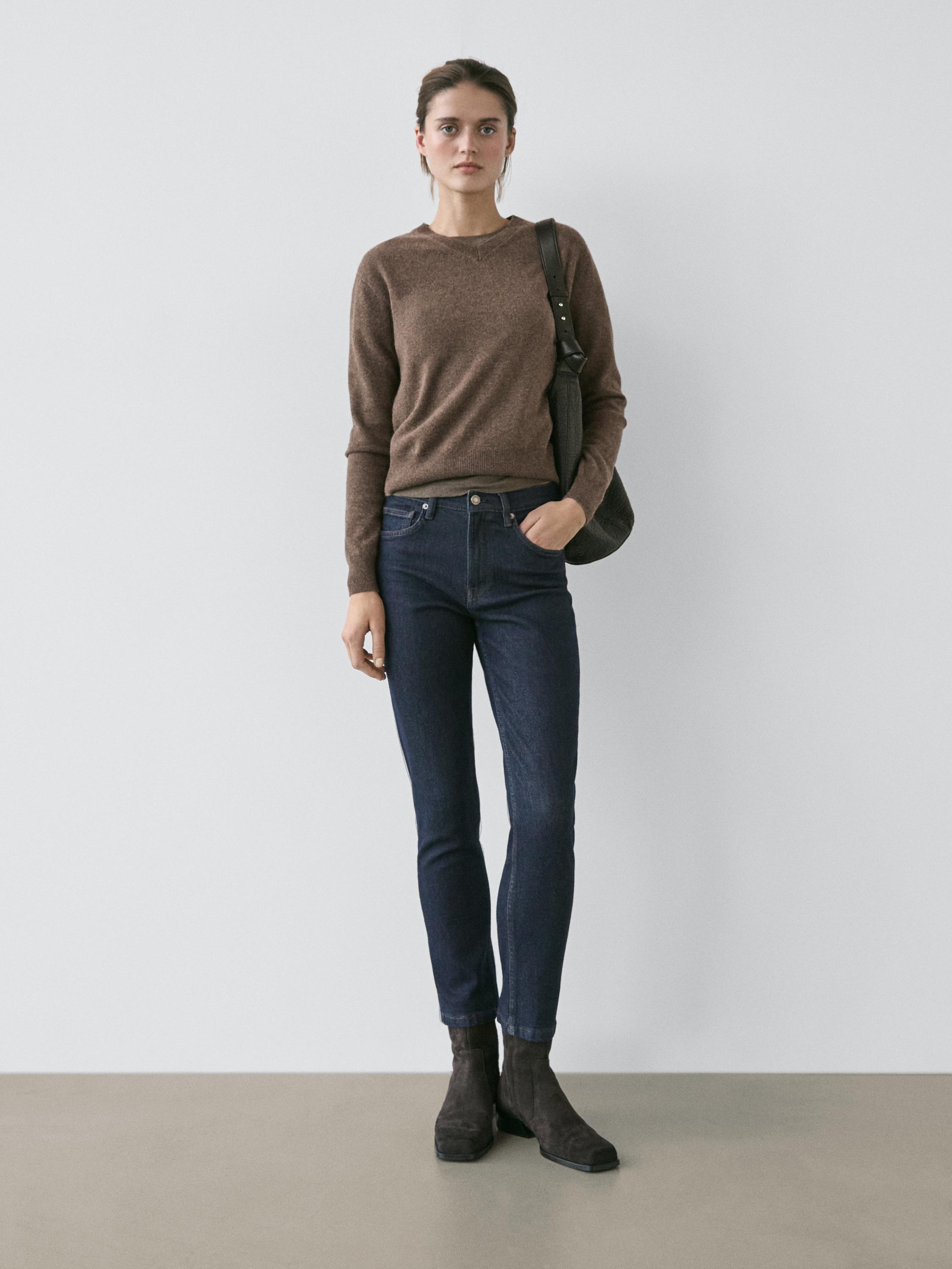 Jean slim cropped mid-rise